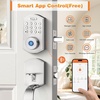 image:imageProbrico Smart Keyless Entry Door Lock DeadboltFront Door Handleset with Fingerprint Deadbolt Electronic Digital Keypad Deadbolt Lock with HandleAppAutoLockingBlackSatin Nickel