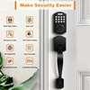 image:imageProbrico Smart Keyless Entry Door Lock DeadboltFront Door Handleset with Fingerprint Deadbolt Electronic Digital Keypad Deadbolt Lock with HandleAppAutoLockingBlackBlack