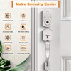 image:imageProbrico Smart Keyless Entry Door Lock DeadboltFront Door Handleset with Fingerprint Deadbolt Electronic Digital Keypad Deadbolt Lock with HandleAppAutoLockingBlackSatin Nickel