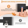 image:imageProbrico Smart Lock Keyless Entry Door Lock with Handle Satin Nickel Smart Locks for Front Door Fingerprint Door Handle for Bedroom Bathroom Electronic Biometric Digital WiFi APP ControlBlack