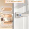 image:imageProbrico Smart Lock Keyless Entry Door Lock with Handle Satin Nickel Smart Locks for Front Door Fingerprint Door Handle for Bedroom Bathroom Electronic Biometric Digital WiFi APP ControlSatin Nickel