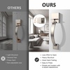image:imageProbrico Square Satin Nickel Front Door HandleEntry Door Handleset with Square KnobExteriorInterior Passage Door Handle with No Lock1PackSatin Nickel