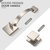 image:imageProbrico Square Satin Nickel Front Door HandleEntry Door Handleset with Square KnobExteriorInterior Passage Door Handle with No Lock1PackSatin Nickel