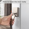 image:imageProbrico Square Satin Nickel Front Door HandleEntry Door Handleset with Square KnobExteriorInterior Passage Door Handle with No Lock1PackSatin Nickel