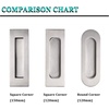 image:imageProbrico Stainless Steel Flush Pull Recessed Cabinet Sliding Door Knobs Furniture Handles for Pocket Flush Door Concealed Screws 6 Inches Overall Length