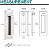 image:imageProbrico Stainless Steel Flush Pull Recessed Cabinet Sliding Door Knobs Furniture Handles for Pocket Flush Door Concealed Screws 6 Inches Overall Length