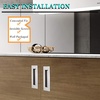 image:imageProbrico Stainless Steel Flush Pull Recessed Cabinet Sliding Door Knobs Furniture Handles for Pocket Flush Door Concealed Screws 6 Inches Overall Length
