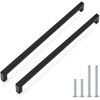 image:imageProbrico Stainless Steel Kitchen Cabinet Square Handles Brushed Nickel 5 in Holes Centers 55 in Total Length 10 PackBlack