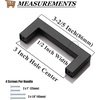 image:imageProbrico Stainless Steel Kitchen Cabinet Square Handles Brushed Nickel 5 in Holes Centers 55 in Total Length 10 PackBlack