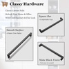image:imageProbrico Stainless Steel Kitchen Cabinet Square Handles Brushed Nickel 5 in Holes Centers 55 in Total Length 10 PackBlack