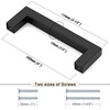 image:imageProbrico Stainless Steel Kitchen Cabinet Square Handles Brushed Nickel 5 in Holes Centers 55 in Total Length 10 PackBlack