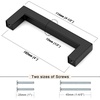 image:imageProbrico Stainless Steel Kitchen Cabinet Square Handles Brushed Nickel 5 in Holes Centers 55 in Total Length 10 PackBlack