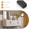 image:imageProbrico Stainless Steel Kitchen Cabinet Square Handles Brushed Nickel 5 in Holes Centers 55 in Total Length 10 PackBlack