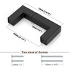 image:imageProbrico Stainless Steel Kitchen Cabinet Square Handles Brushed Nickel 5 in Holes Centers 55 in Total Length 10 PackBlack