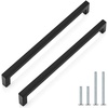 image:imageProbrico Stainless Steel Kitchen Cabinet Square Handles Brushed Nickel 5 in Holes Centers 55 in Total Length 10 PackBlack