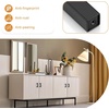 image:imageProbrico Stainless Steel Kitchen Cabinet Square Handles Brushed Nickel 5 in Holes Centers 55 in Total Length 10 PackBlack
