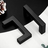 image:imageProbrico Stainless Steel Kitchen Cabinet Square Handles Brushed Nickel 5 in Holes Centers 55 in Total Length 10 PackBlack
