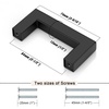 image:imageProbrico Stainless Steel Kitchen Cabinet Square Handles Brushed Nickel 5 in Holes Centers 55 in Total Length 10 PackBlack