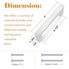 image:imageProbrico Stainless Steel Kitchen Cabinet Square Handles Brushed Nickel 5 in Holes Centers 55 in Total Length 10 PackSatin Nickel