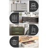 image:imageProbrico Stainless Steel Kitchen Cabinet Square Handles Brushed Nickel 5 in Holes Centers 55 in Total Length 10 PackSatin Nickel