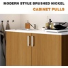 image:imageProbrico Stainless Steel Kitchen Cabinet Square Handles Brushed Nickel 5 in Holes Centers 55 in Total Length 10 PackSatin Nickel