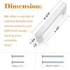 image:imageProbrico Stainless Steel Kitchen Cabinet Square Handles Brushed Nickel 5 in Holes Centers 55 in Total Length 10 PackSatin Nickel
