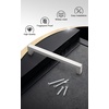 image:imageProbrico Stainless Steel Kitchen Cabinet Square Handles Brushed Nickel 5 in Holes Centers 55 in Total Length 10 PackSatin Nickel
