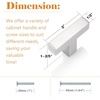 image:imageProbrico Stainless Steel Kitchen Cabinet Square Handles Brushed Nickel 5 in Holes Centers 55 in Total Length 10 PackSatin Nickel