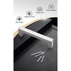 image:imageProbrico Stainless Steel Kitchen Cabinet Square Handles Brushed Nickel 5 in Holes Centers 55 in Total Length 10 PackSatin Nickel