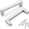 image:imageProbrico Stainless Steel Kitchen Cabinet Square Handles Brushed Nickel 5 in Holes Centers 55 in Total Length 10 PackSatin Nickel