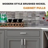 image:imageProbrico Stainless Steel Kitchen Cabinet Square Handles Brushed Nickel 5 in Holes Centers 55 in Total Length 10 PackSatin Nickel