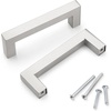 image:imageProbrico Stainless Steel Kitchen Cabinet Square Handles Brushed Nickel 5 in Holes Centers 55 in Total Length 10 PackSatin Nickel