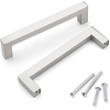 image:imageProbrico Stainless Steel Kitchen Cabinet Square Handles Brushed Nickel 5 in Holes Centers 55 in Total Length 10 PackSatin Nickel