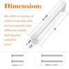 image:imageProbrico Stainless Steel Kitchen Cabinet Square Handles Brushed Nickel 5 in Holes Centers 55 in Total Length 10 PackSatin Nickel
