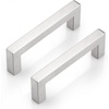 image:imageProbrico Stainless Steel Kitchen Cabinet Square Handles Brushed Nickel 5 in Holes Centers 55 in Total Length 10 PackSatin Nickel