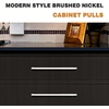 image:imageProbrico Stainless Steel Kitchen Cabinet Square Handles Brushed Nickel 5 in Holes Centers 55 in Total Length 10 PackSatin Nickel