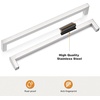 image:imageProbrico Stainless Steel Kitchen Cabinet Square Handles Brushed Nickel 5 in Holes Centers 55 in Total Length 10 PackSatin Nickel