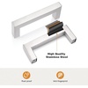 image:imageProbrico Stainless Steel Kitchen Cabinet Square Handles Brushed Nickel 5 in Holes Centers 55 in Total Length 10 PackSatin Nickel