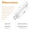 image:imageProbrico Stainless Steel Kitchen Cabinet Square Handles Brushed Nickel 5 in Holes Centers 55 in Total Length 10 PackSatin Nickel
