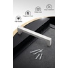 image:imageProbrico Stainless Steel Kitchen Cabinet Square Handles Brushed Nickel 5 in Holes Centers 55 in Total Length 10 PackSatin Nickel