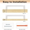 image:imageProbrico Stainless Steel Kitchen Cabinet Square Handles Brushed Nickel 5 in Holes Centers 55 in Total Length 10 PackSatin Nickel
