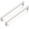 image:imageProbrico Stainless Steel Kitchen Cabinet Square Handles Brushed Nickel 5 in Holes Centers 55 in Total Length 10 PackSatin Nickel
