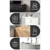 image:imageProbrico Stainless Steel Kitchen Cabinet Square Handles Brushed Nickel 5 in Holes Centers 55 in Total Length 10 PackSatin Nickel