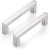 image:imageProbrico Stainless Steel Kitchen Cabinet Square Handles Brushed Nickel 5 in Holes Centers 55 in Total Length 10 PackSatin Nickel