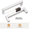 image:imageProbrico Stainless Steel Kitchen Cabinet Square Handles Brushed Nickel 5 in Holes Centers 55 in Total Length 10 PackSatin Nickel
