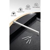 image:imageProbrico Stainless Steel Kitchen Cabinet Square Handles Brushed Nickel 5 in Holes Centers 55 in Total Length 10 PackSatin Nickel