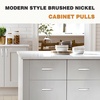 image:imageProbrico Stainless Steel Kitchen Cabinet Square Handles Brushed Nickel 5 in Holes Centers 55 in Total Length 10 PackSatin Nickel