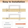 image:imageProbrico Stainless Steel Kitchen Cabinet Square Handles Brushed Nickel 5 in Holes Centers 55 in Total Length 10 PackSatin Nickel