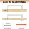 image:imageProbrico Stainless Steel Kitchen Cabinet Square Handles Brushed Nickel 5 in Holes Centers 55 in Total Length 10 PackSatin Nickel
