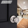 image:imageProbrico Tulip Style Passage Door Knobs Hall Closet NonLocking Handles Keyless Interior Door Handlesets in Brushed Nickel Without Key 5 Pack